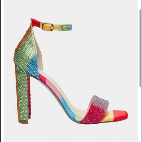 BETSY JOHNSON SABRINA RAINBOW HEELS 👠 🌈 - Picture 3 of 4